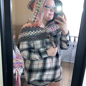 Crochet Hooded Granny Shawl