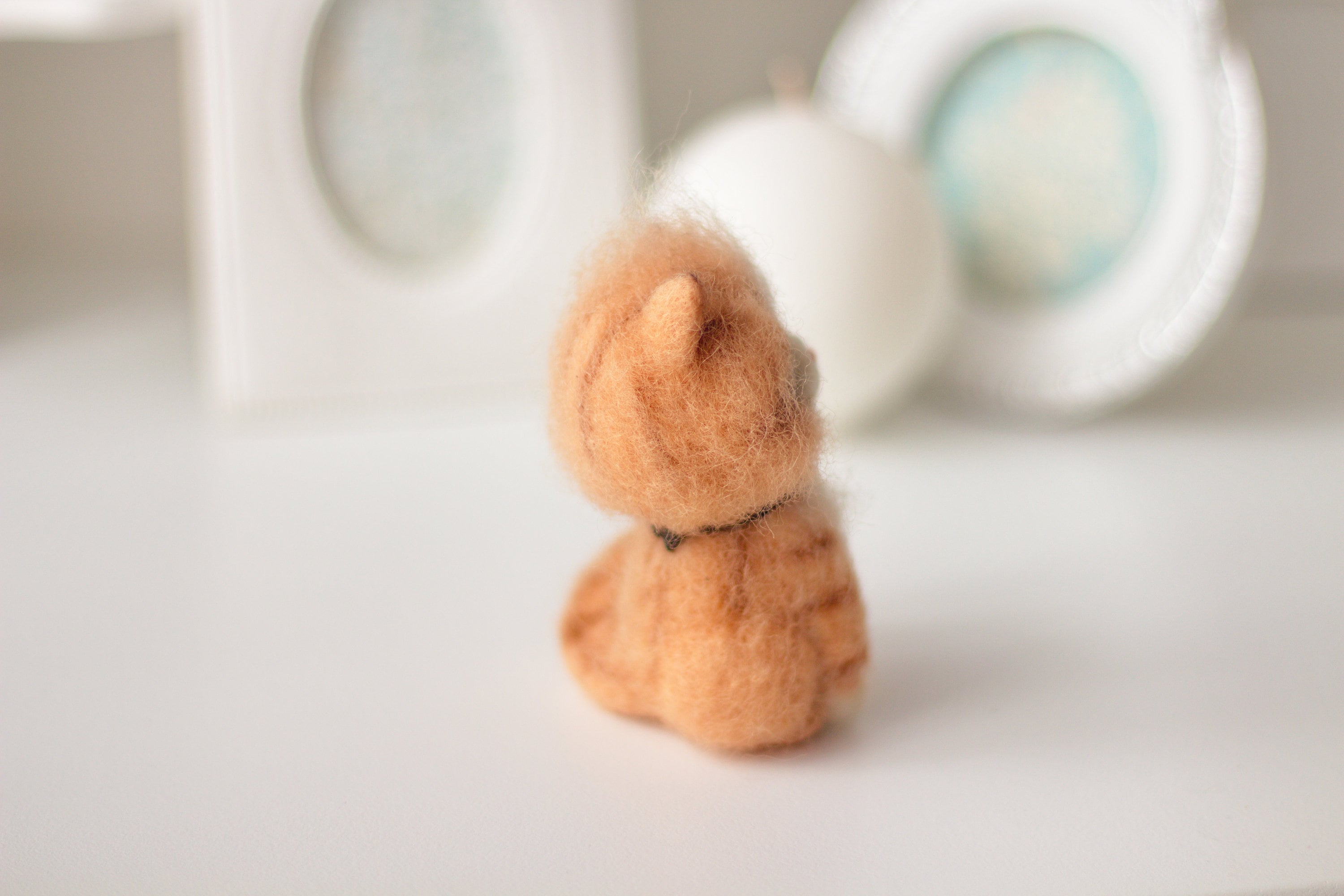 Needle felted toy Cat . Toy made using dry felting technique. Etsy