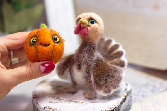 Felt Turkey Turkey and Pumpkin