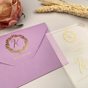 Acryl Hochzeitseinladung, Geburtstagseinladung, Quinceaño Einladung, Klare Hochzeitseinladung, Goldfolie Einladung, Einzigartige Einladung