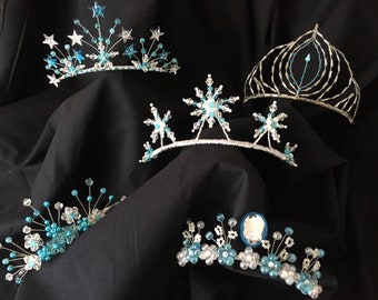 Pretty Frozen Ice Queen Elsa Inspired Christmas Tiara,Crown,Headdress, Fancy Dress Costume Headpiece, Gift Boxed, Free Post