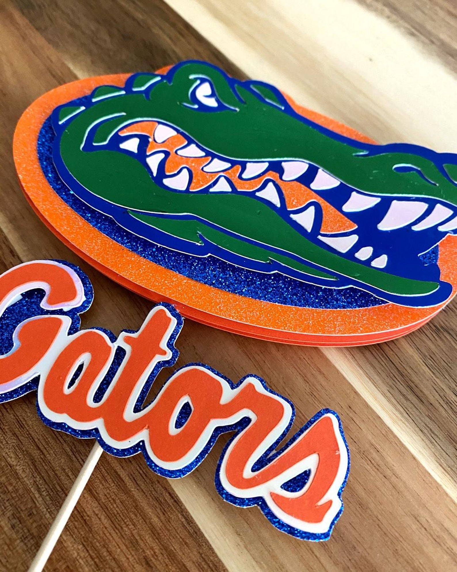 Python And Gator Cake Topper Handmade Florida Gators Cake Topper: UF Party Decor - Etsy