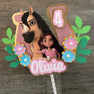Handmade Spirit Cake Topper: Personalized Horse Party Decor