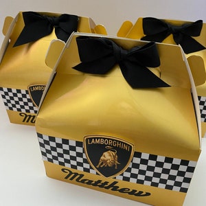 Lamborghini, Lamborghini favor boxes,Luxury cars, Lamborghini birthday, formula 1 favor, formula 1, Lamborghini party,Lamborghini gifts