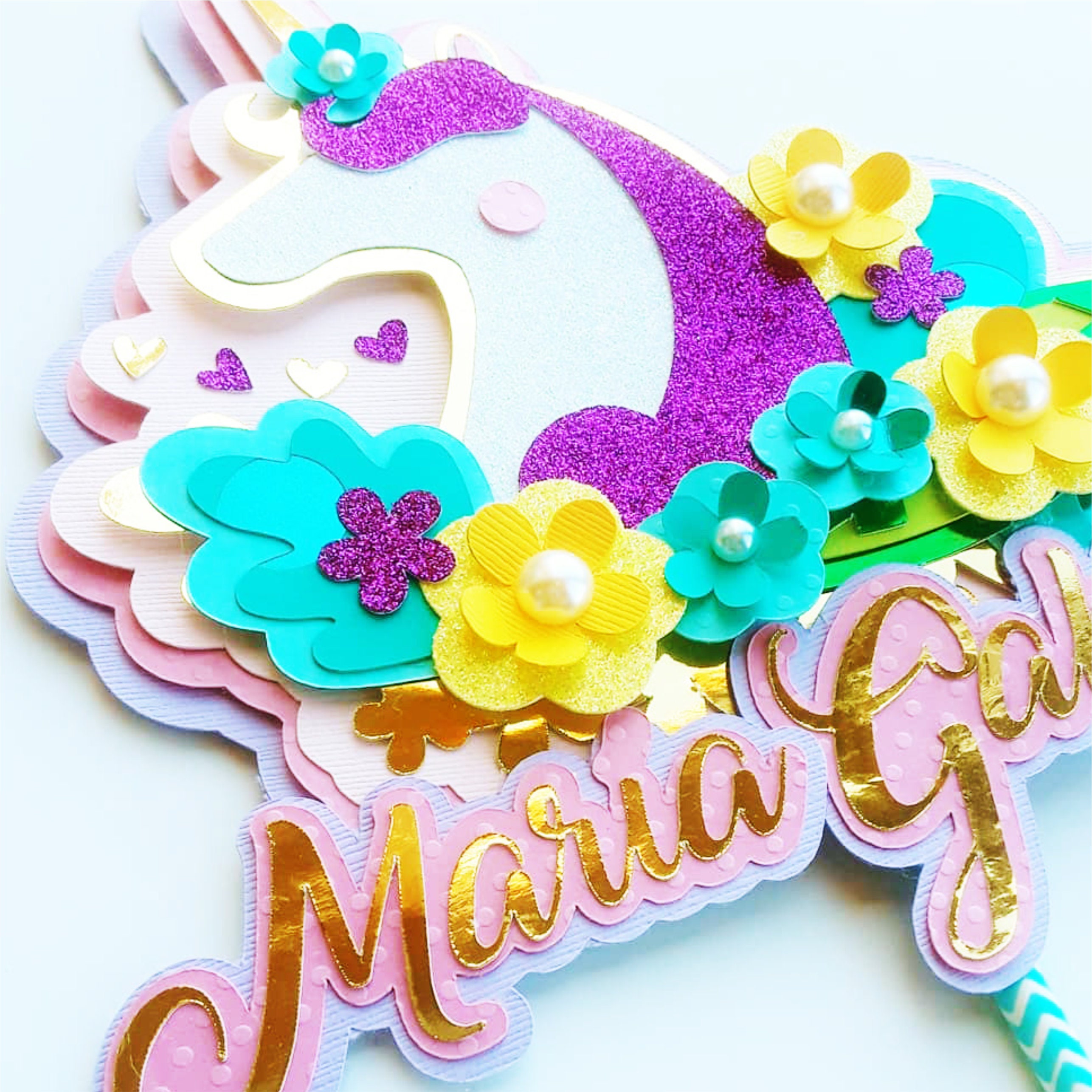unicorn birthday unicorn topper unicorn cake topper rainbow etsy