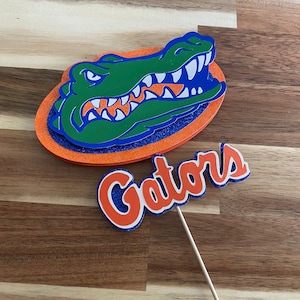 Florida Gators, florida gators topper, gators cake topper, UF cake topper, florida gators party, florida gators decor, università della florida