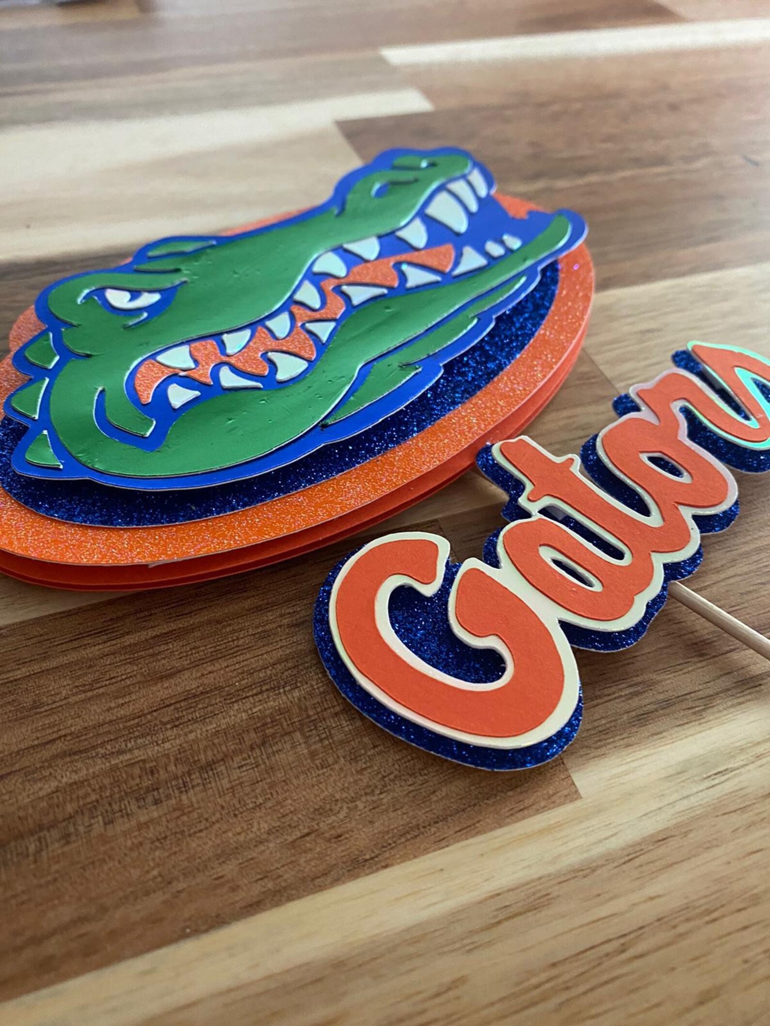 Python And Gator Cake Topper Handmade Florida Gators Cake Topper: UF Party Decor - Etsy