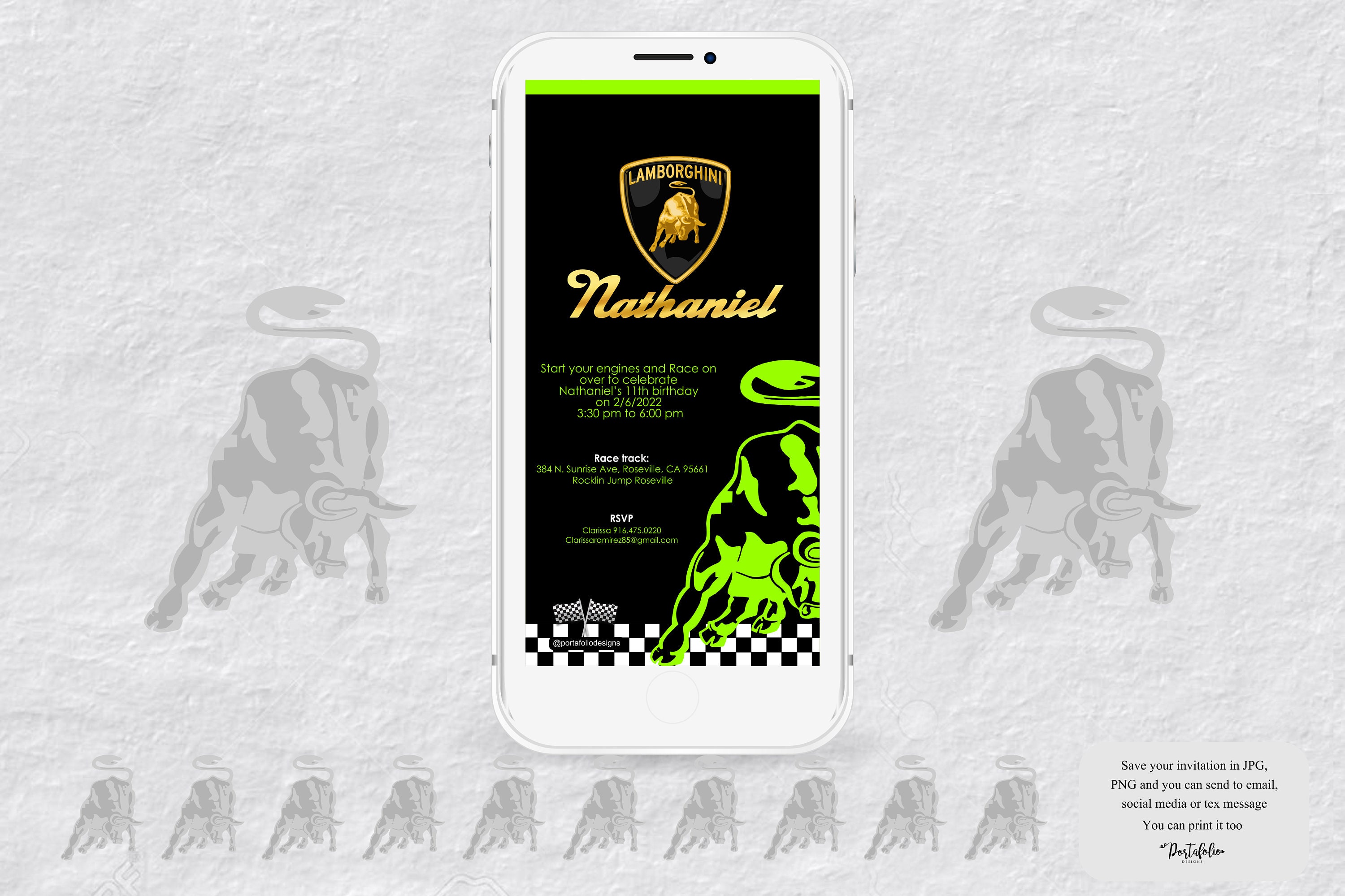 Lamborghini Birthday Invitation, Formula 1, Race Car Party (digital) - Etsy