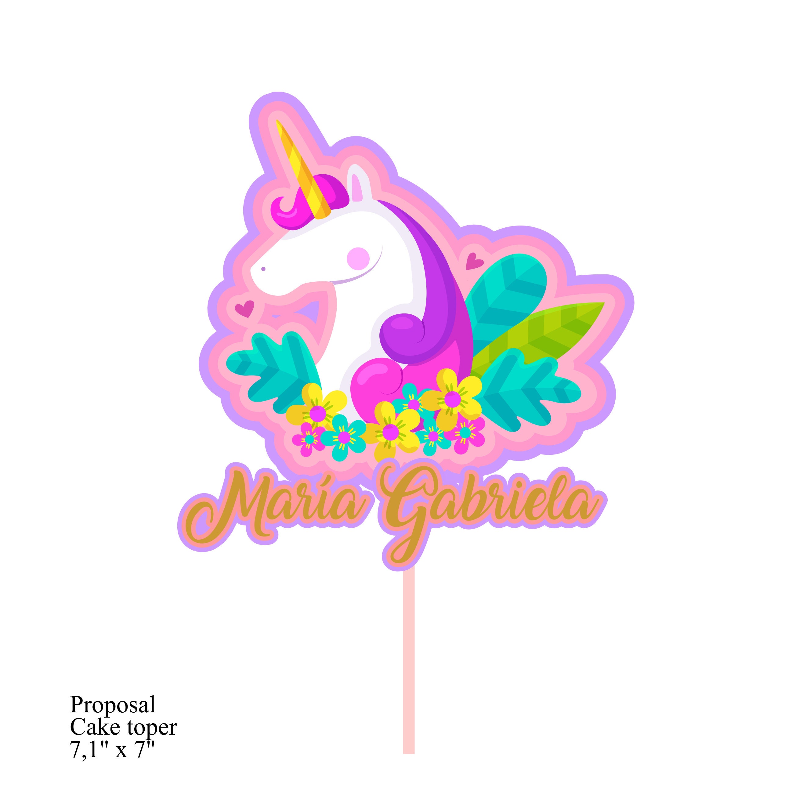 unicorn birthday unicorn topper unicorn cake topper rainbow etsy