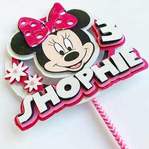 Minnie mouse topper, Minnie Birthday cake, Minnie Mouse birthday. minnie mouse decor, minnie mouse cake, disney topper, disney party decor