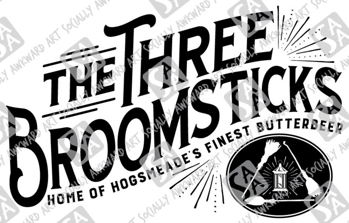 Harry Potter Inspired Three Broomsticks SVG EPS JPG pdf png Etsy