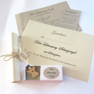 Voucher - Life Path Angel with Protective Stone - 1/2 hour life advice - Gift for a loved one