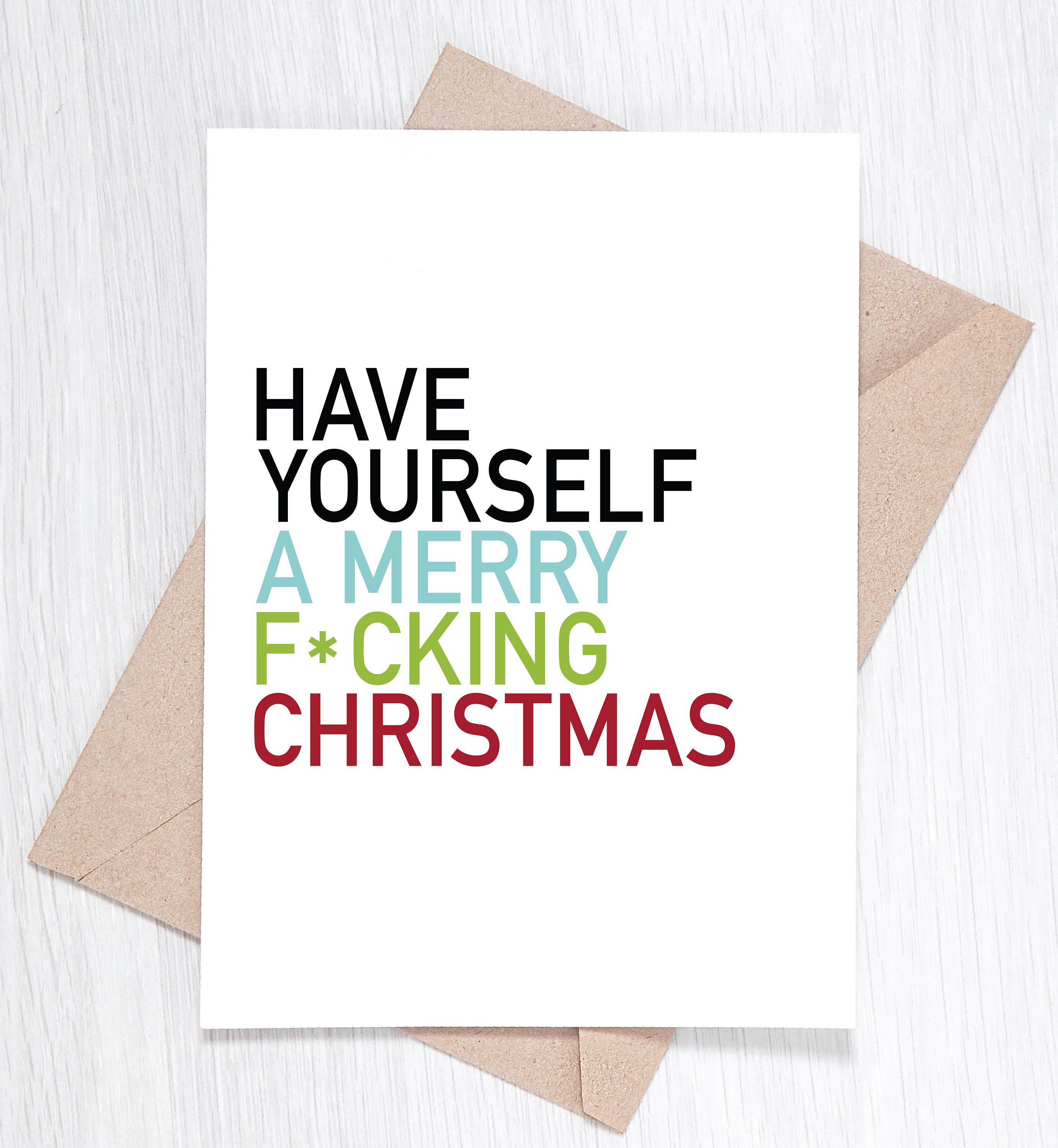 Merry F*ing Funny Christmas Card 