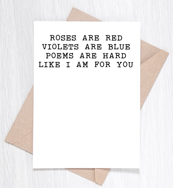 Funny I Love You Card Roses Are Red Violets Are Blue Poems - Etsy Funny I Love You Card Roses Are Red Violets Are Blue Poems - Etsy