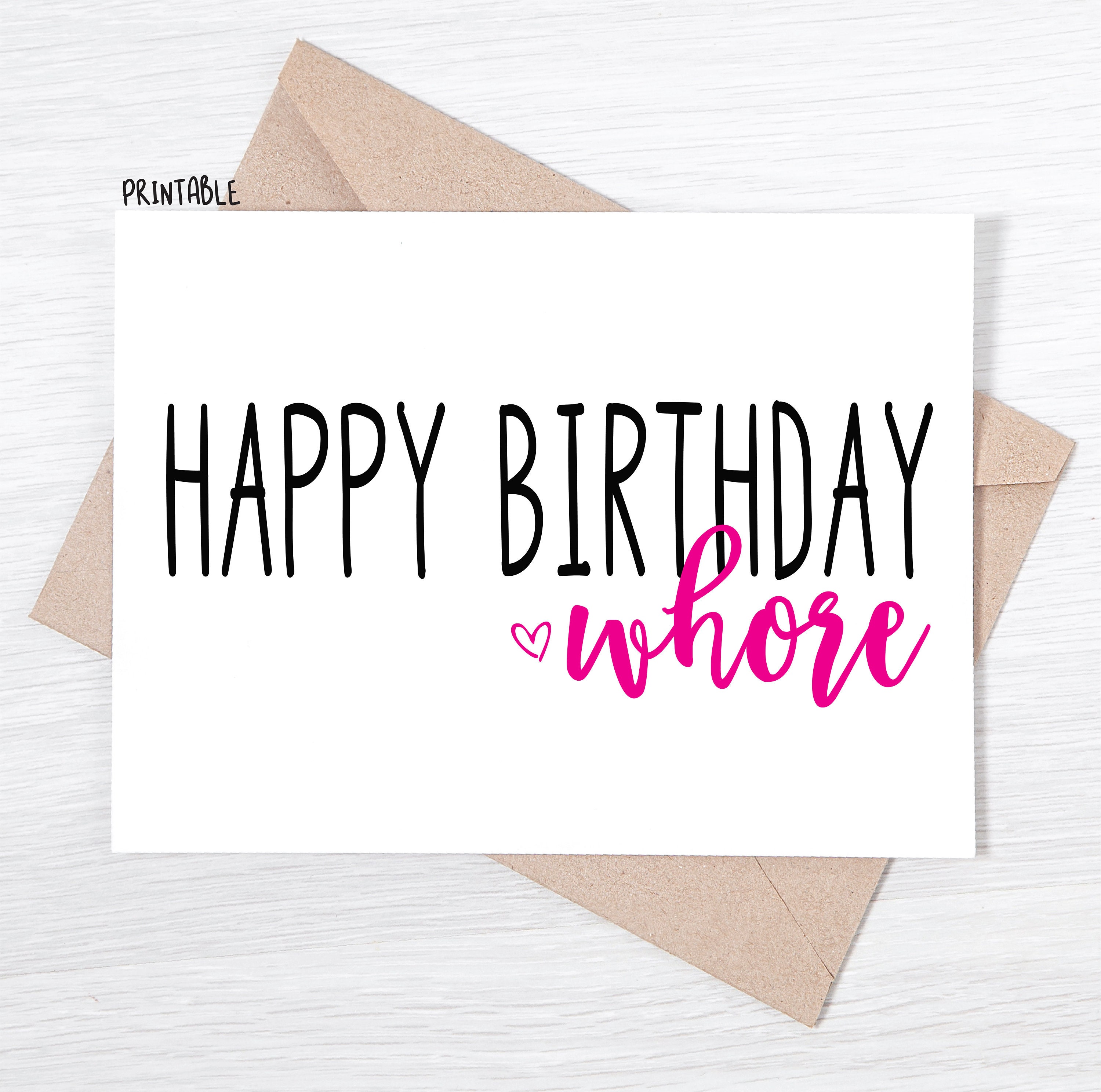 PRINTABLE Birthday Card Happy Birthday Whore Etsy Finland PRINTABLE Birthday Card Happy Birthday Whore Etsy Finland