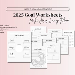 2025 Goal Worksheet | Goal Tracker | SMART Goals | Goal Setting Template