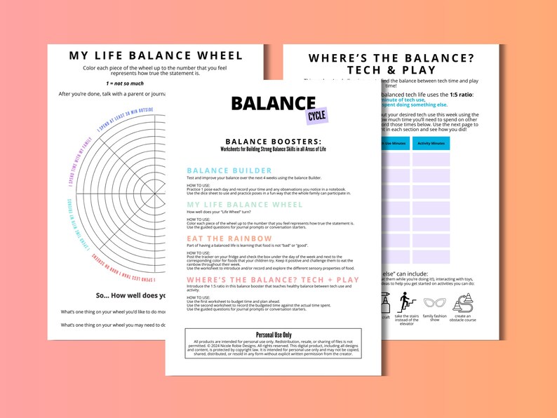 Homeschool Worksheets | Balance Unit | Character Development | Social ...