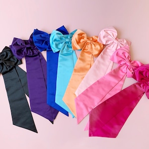 Adjustable Big Bow Satin Sash for Flower Girl  – 17 Colors