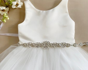 Handmade Beautiful Crystal Sash | Flower Girl Rhinestone Sash | Bridal Crystal Sash | Suitable for Both Women and girls!