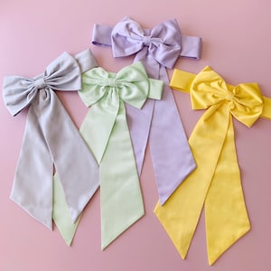 Flower Girl Satin Sash: Adjustable Big Bow Ribbon, 17 Colors