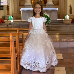 A Line First Communion Dress - Etsy