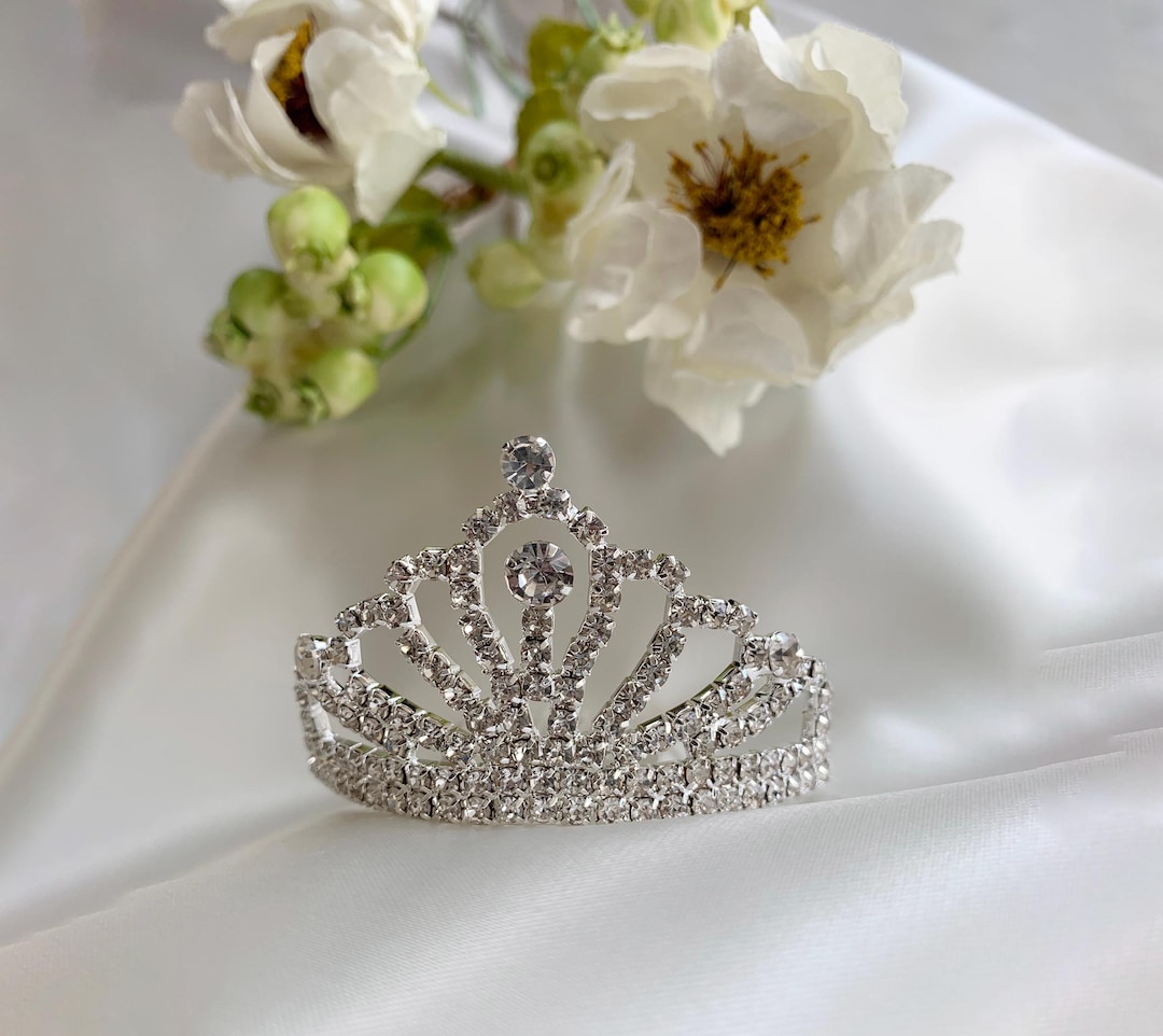Mini Rhinestone Tiara Hair Comb | Flower Girl Tiara - Etsy