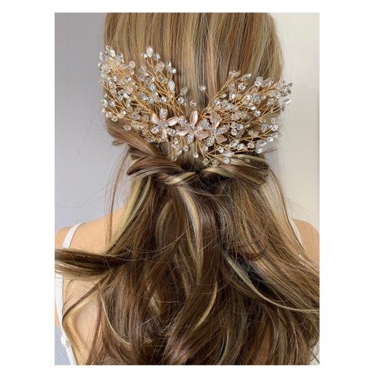 Handmade Bridal Big Hair Comb Wedding Hair Accessory Clip Etsy
