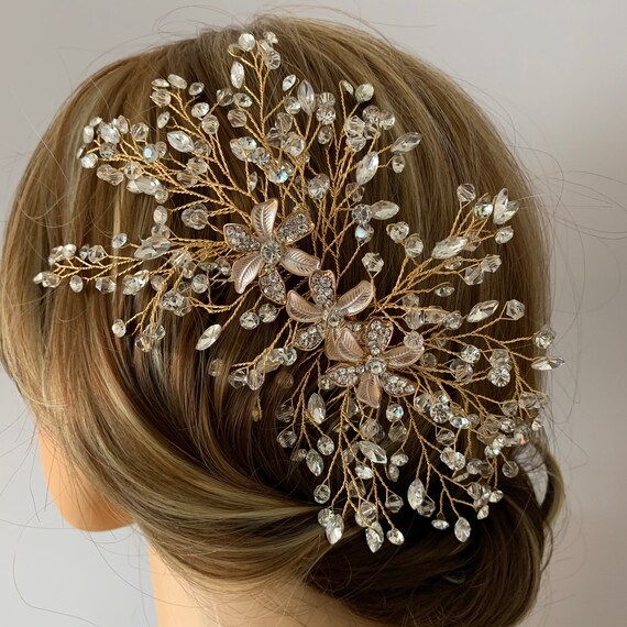 Handmade Bridal Big Hair Comb Wedding Hair Accessory Clip Etsy