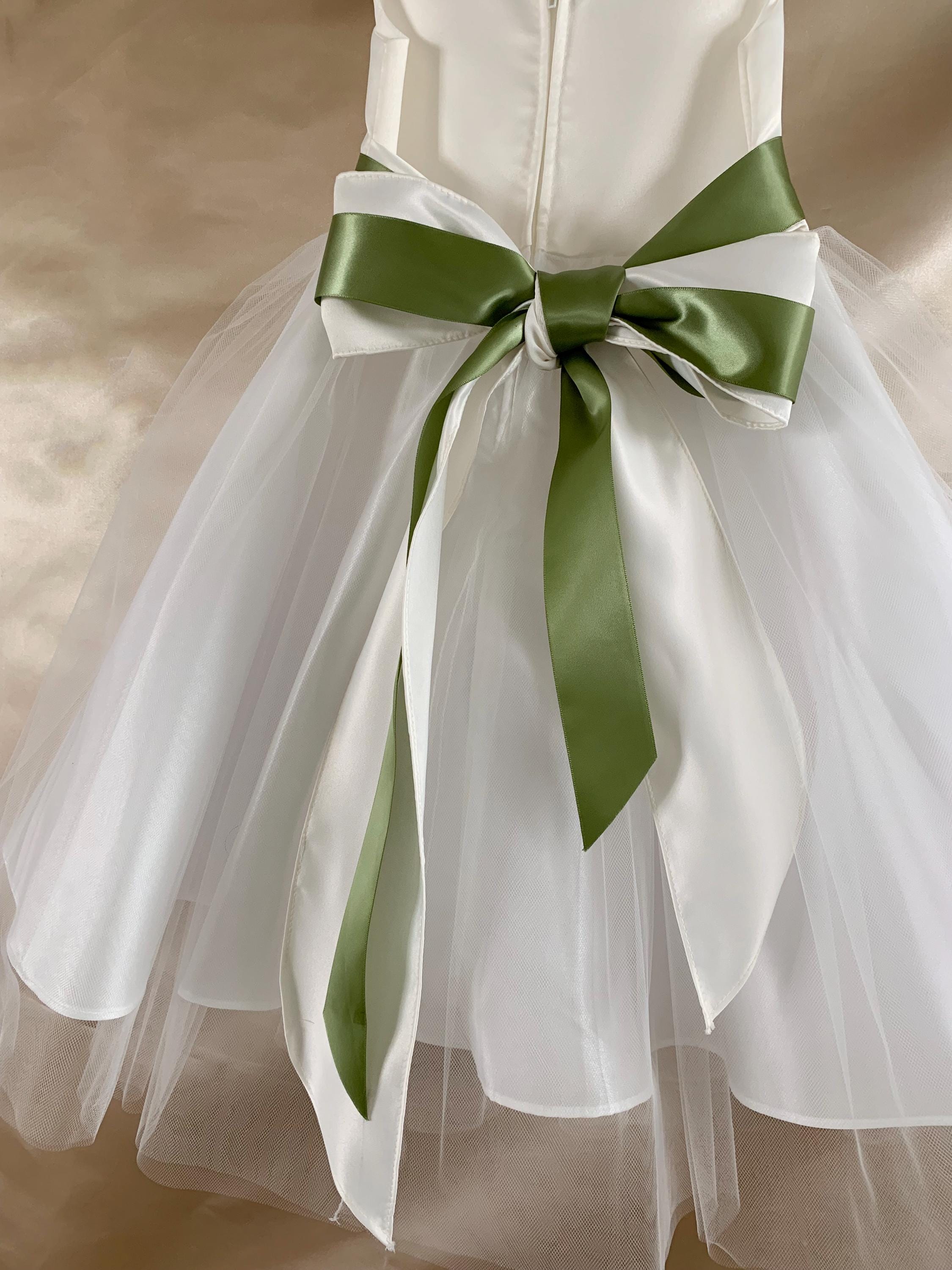 Olive Satin Dress - Etsy