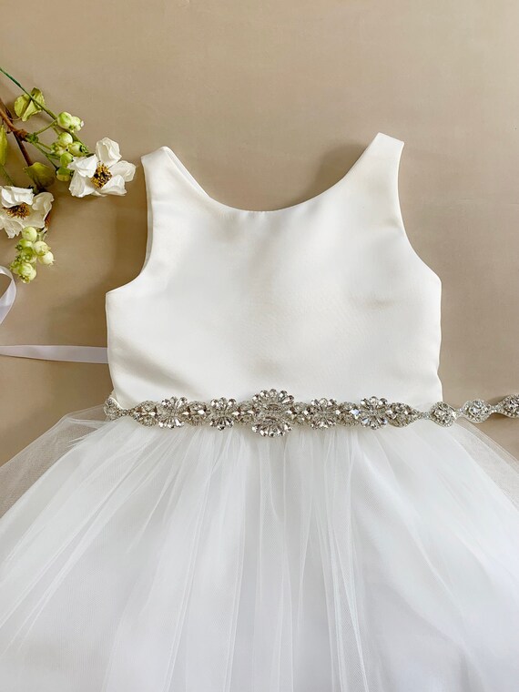 Flower girl rhinestone sash new arrivals