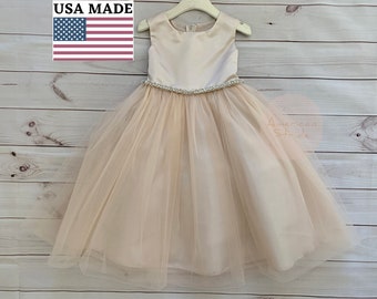 Buy USA Made Dainty Rhinestone Flower Girl Dress Classic Satin Online in India - Etsy Buy USA Made Dainty Rhinestone Flower Girl Dress Classic Satin Online in India - Etsy