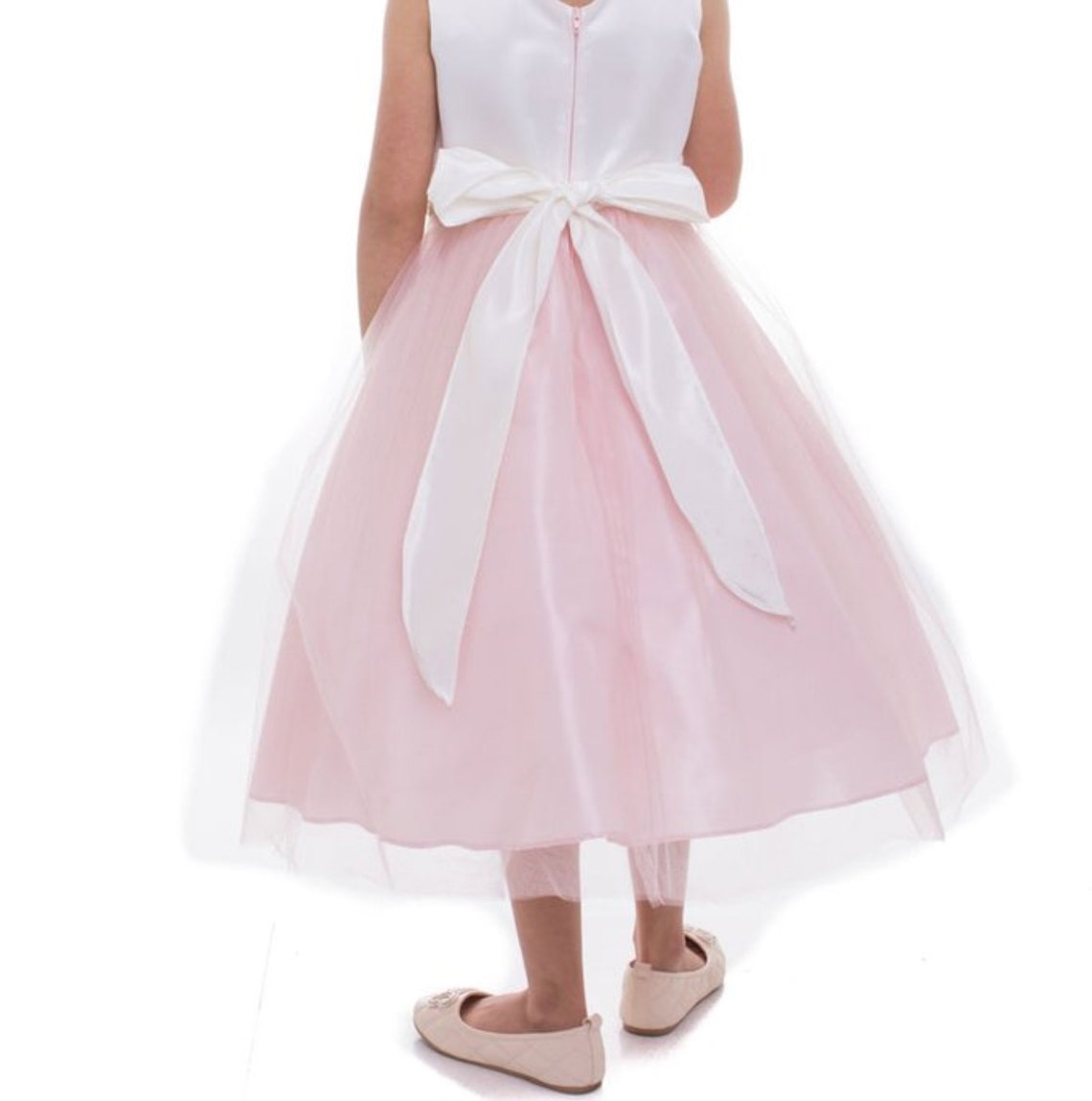 PLUS Size Flower Girl Dress with a detachable belt Handmade Etsy