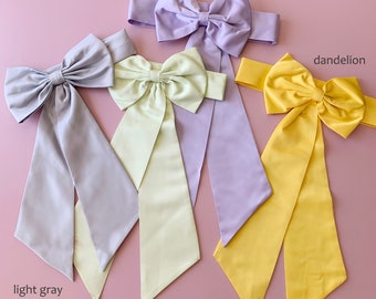 Flower Girl Adjustable Big Bow Satin Sash | Big Bow Ribbon Sash |  14 colors