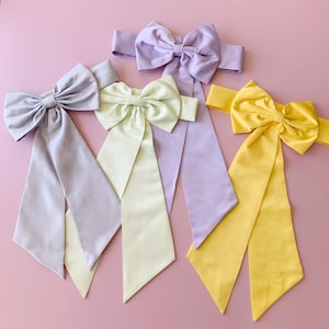 Flower Girl Adjustable Big Bow Satin Sash | Big Bow Ribbon Sash |  15 colors