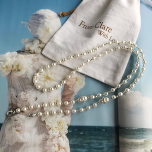 Pearl&Rhinestone Eye Glasses Necklace | Sunglasses necklace Jewelry with a pouch!