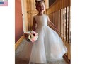 USA Made | Simple Classic 4 Layer Tulle and Satin Top Flower Girl Dress | Perfect flower girl dress | Size 6M - Teen | Madison dress