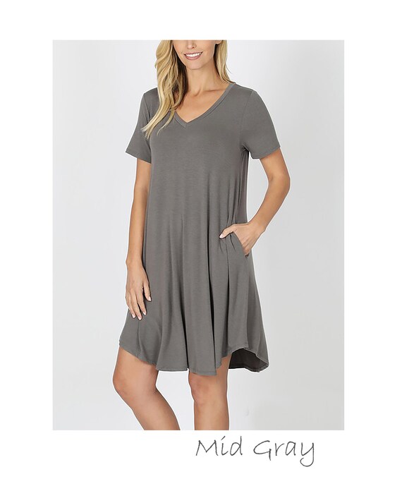 t shirt dress with side pockets