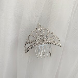 Mini Rhinestone Tiara Hair Comb | Flower Girl Tiara bottom