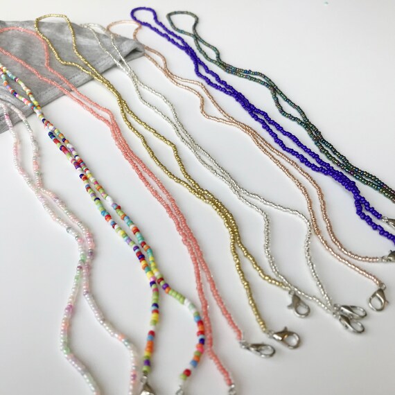 Beads Face Mask Lanyard with two clips Christmas gift Etsy