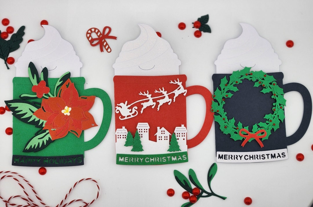 Christmas Gift Card Holders, Christmas Mug Gift Card Bags, Holiday Gift