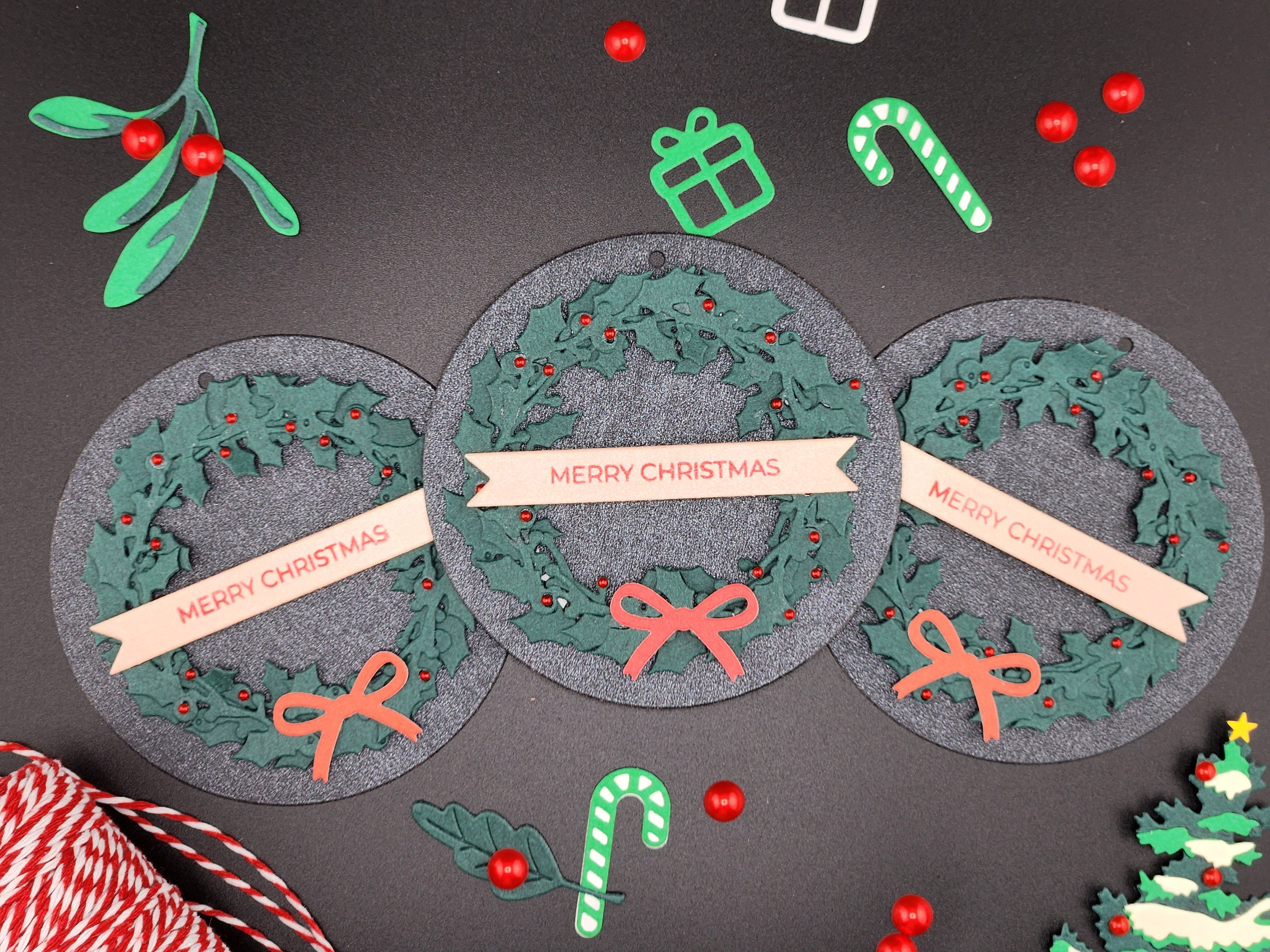 Wreath Gift Tags, Handmade Gift Tags, Christmas Wreath Gift Tags ...