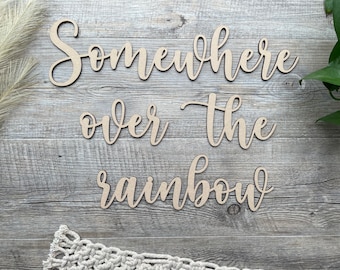 En algún lugar sobre el arco iris / Cita de pared