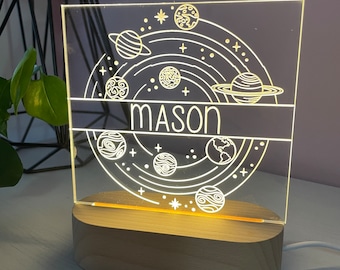 Nombre planetas / Night Light / 2 bases para elegir