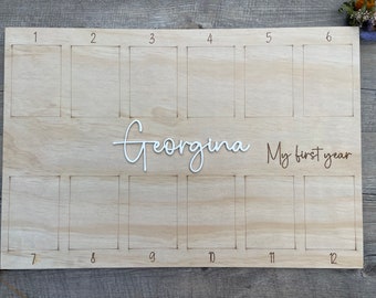 Tablero de fotos de primer año / Prop de primer cumpleaños