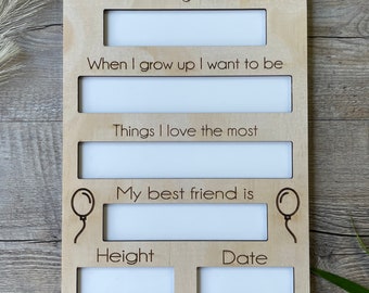 Double Sided Birthday Memory Board: Photo Prop