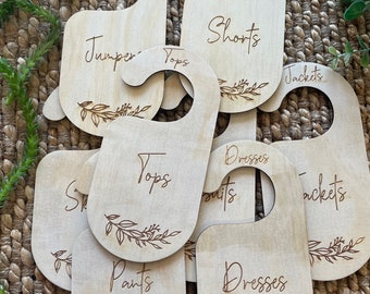 Divisores de ropa / madera contrachapada / Set de 8 /