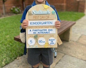 Reusable First and Last day school board | Back to school sign | Milestone photo prop | Custom school board