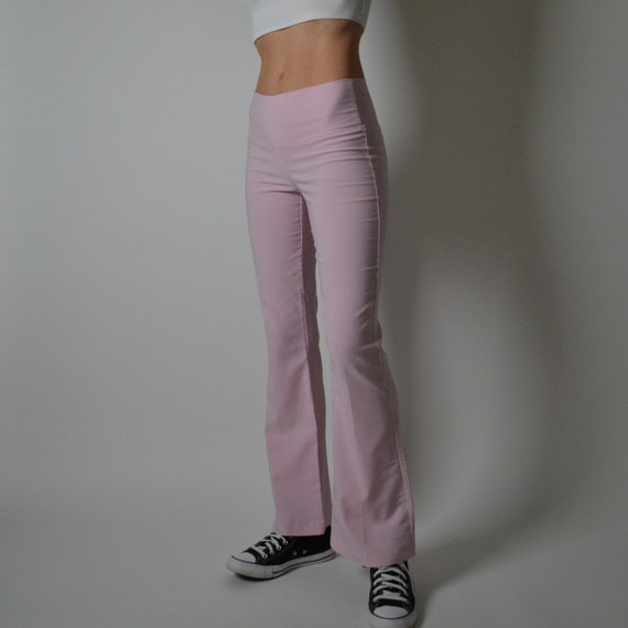 Vintage Y2K Pastel Pink Flare Pants - Etsy