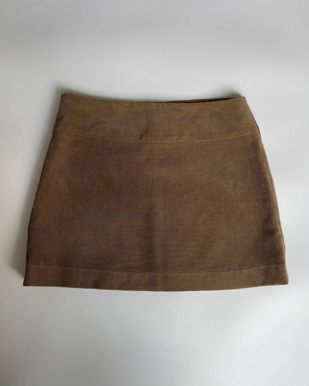 Y2K corduroy patchwork mini skirt - XL