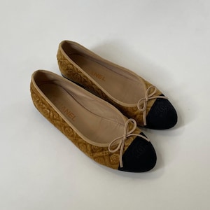 Chanel Velvet Ballet Flats